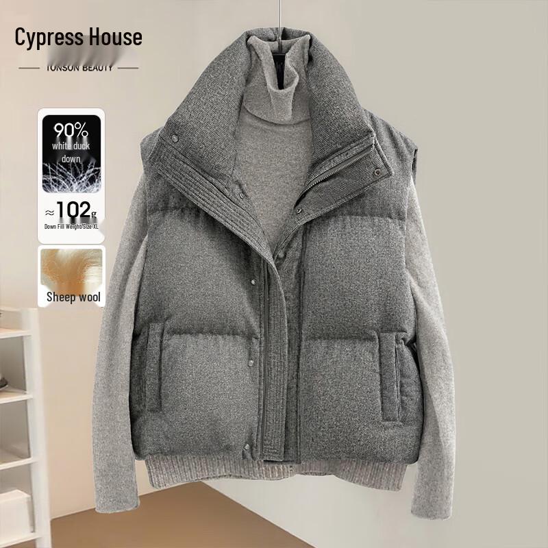 

Women s 90% Down Loose Stand-Collar Vest L