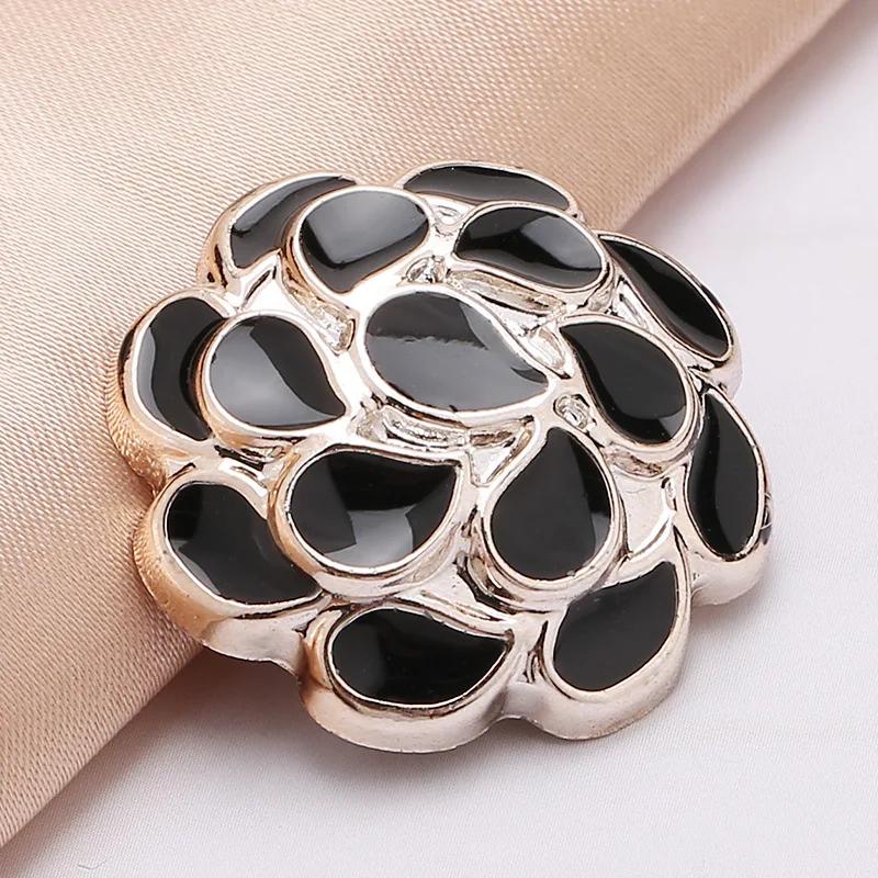 10 Pieces Fashionable Shank Buttons 18mm Beautiful Plastic Plating Gold Color Shank Buttons Woman Garment Accessories