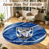 Round Rug Custom NameCanterbury-Bankstown Bulldogs Pattern Non Slip Carpet Home Floor Decor