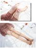 2021 European & American Style Embroidered Flower Mesh Fishnet Stockings - Spring/Summer