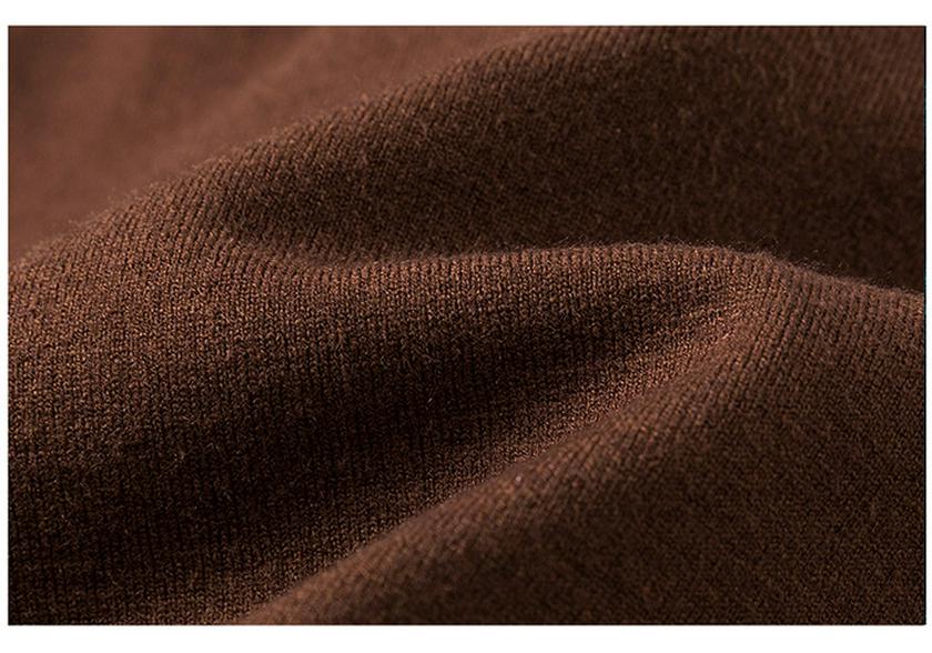Men's Slim Fit Half-High Neck Autumn Knit Pullover Sweater
