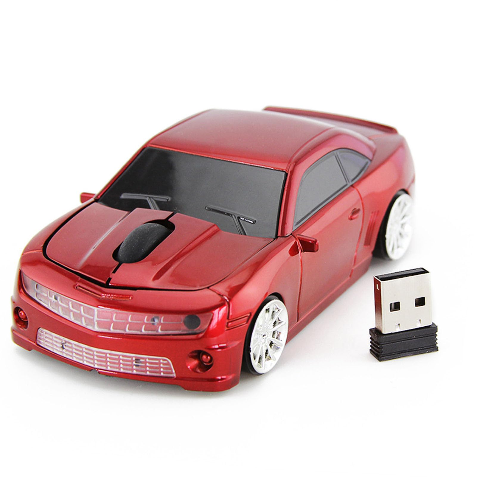 

Wireless Computer Sports Car Style Cordless Computer Car Computer Mouse for Office and for Laptops Mouse, Mouse, 2.4GHz Gaming, (Red)
