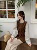 Korean Autumn/Winter Wool Blend Two-Piece Style Loose Shirt for Women