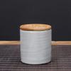 Chinese-style Ceramic Tea Storage Jar Bamboo Lid Open Ru Kiln Jar Chinese-style Moisture-proof Mini Tea Tin Tea Organizer