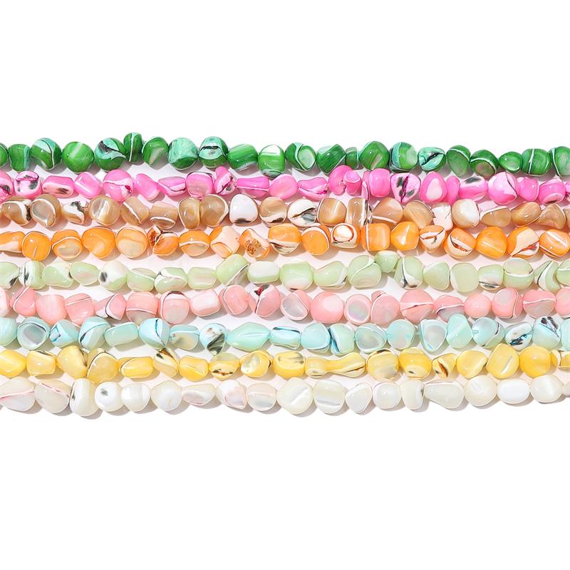 55Pcs Natural Colored Horseshoe Snail Irregular Leather Small Stone Beads For DIY Necklace Bracelet Earrings Jewelry Making