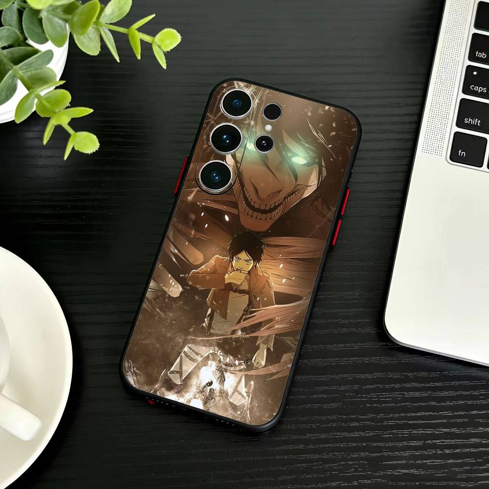 Attack On Titan Levi Ackerman Phone Case For Samsung S26,S25,S24,S23,S22,S21,S20,Ultra,Plus,FE Black Soft Cover