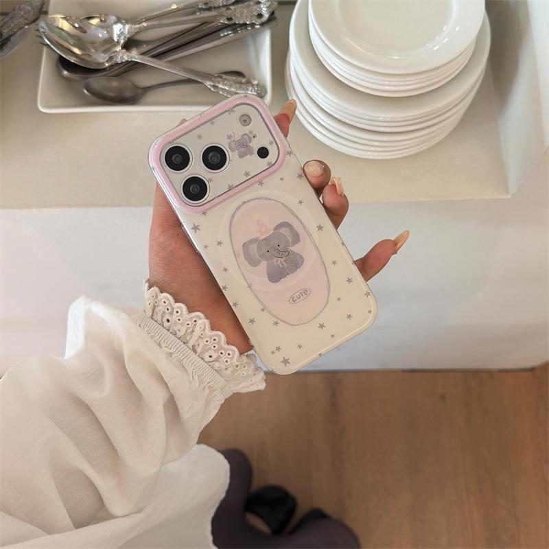 Korean Style Elephant Magnetic Stand for iPhone 17, 16 Pro Max, 15, 14 Cases