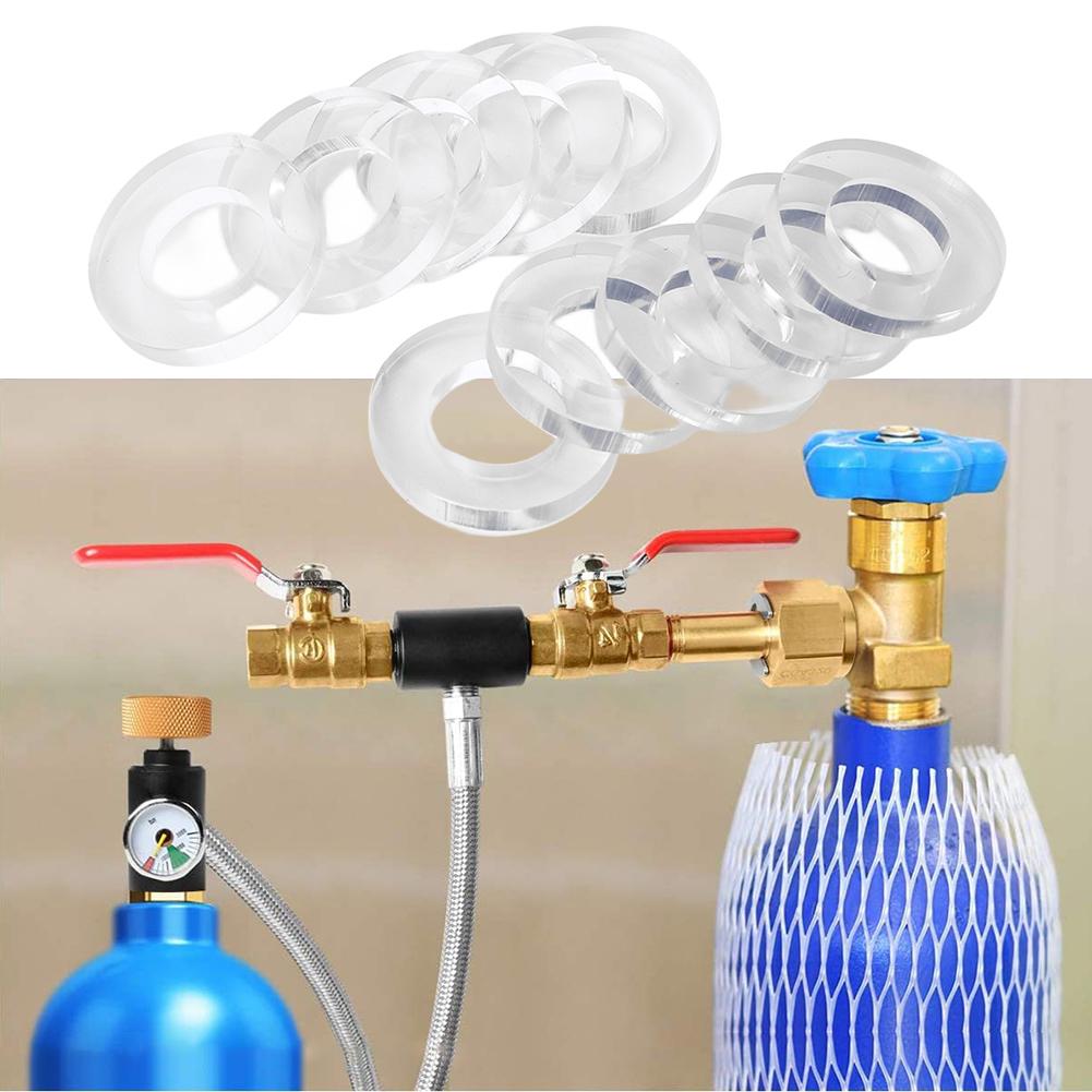 10PCS Silicone CO2 Adapter Gaskets Replacement O Rings Seals Gaskets Portable CO2 Quick Adapter Gaskets for Soda Maker