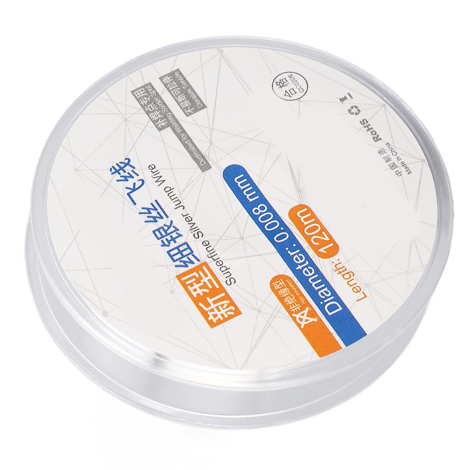 

Superfine Silver Jump Wire Non Insulated 0.008mm 120meter Phone Motherboard Fingerprint PCB BGA Soldering Repair Part