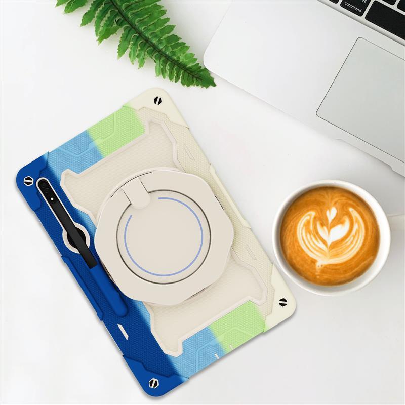 Tablet Case Tab S7 FE S8 Ultra Rotatable Stand With Pen Slot Shockproof Cover
