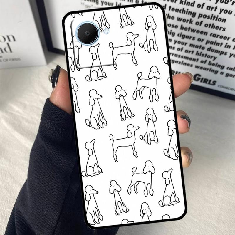 Poodle Dog Cartoon Case For Realme 10 11 Pro Plus GT Neo 5 3 3T 2T C11 C15 C25s C21Y C30 C31 C33 C35 C53 C55