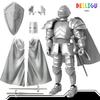 Medieval Knight Multi-Joint Movable DIY Action Figures Weapon Warrior Robot Sword Shield Assembly Toy Children's Holiday Gift