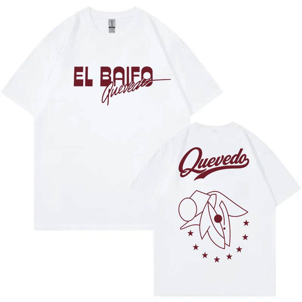 Rapper Quevedo 2026 New Album El Baifo Print T Shirt High Quality Fashion Oversized Tshirts Unisex Unisex Casual 100cotton Tshirt
