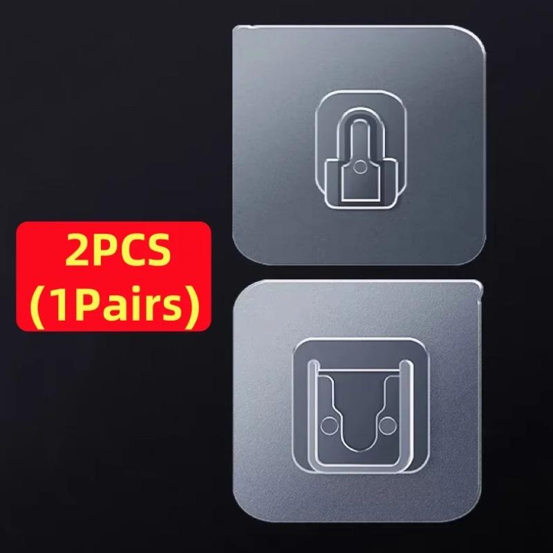 Double-Sided Adhesive Wall Hook Strong Traceless Hook Self Adhesive Invisible Hooks Kitchen Bedroom Organizer 1/5/10/20 Pairs