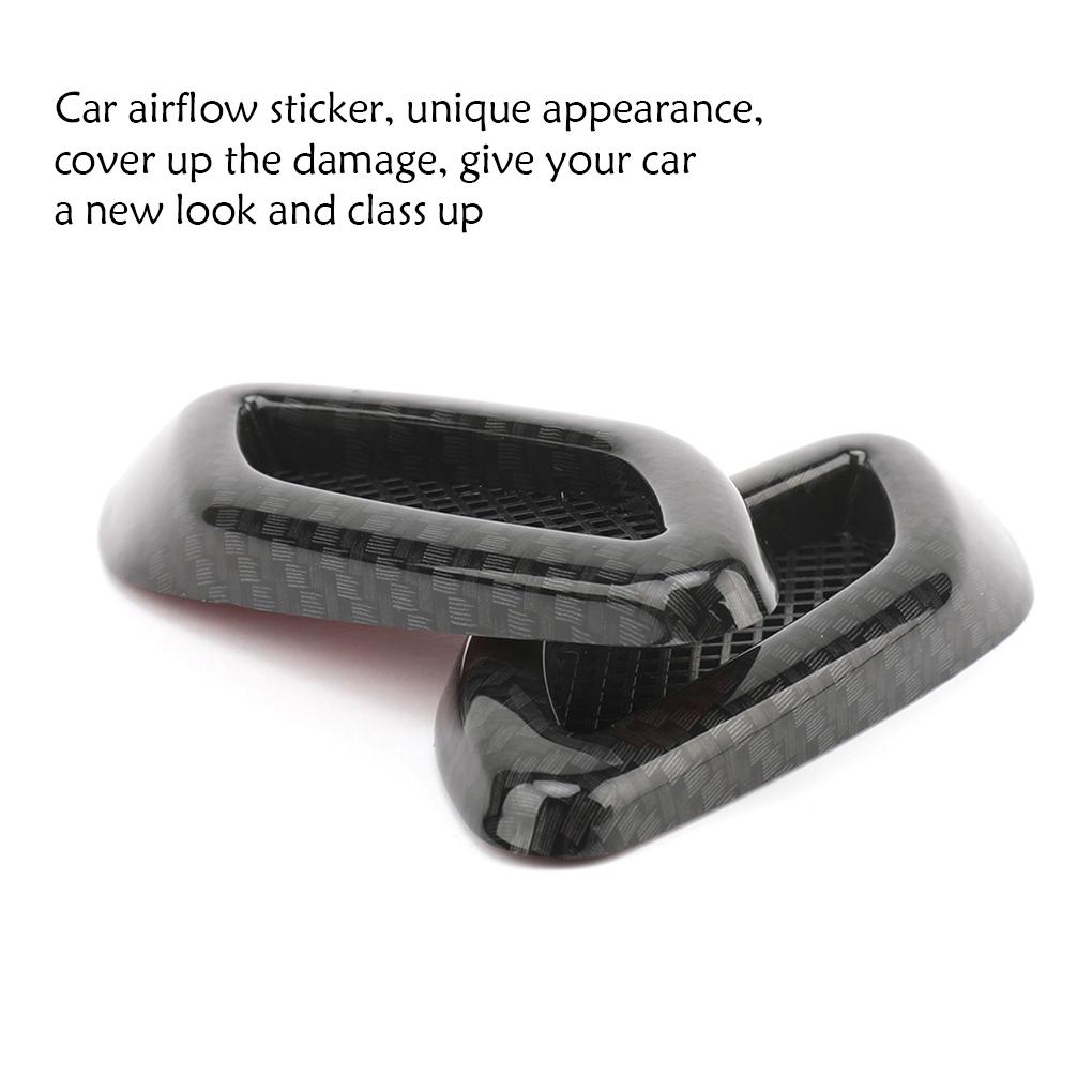 2pcs Car Air Intake Bonnet Hoods Side Vent Tuning Auto Automobile Door Decoration Popular Sticker Decorative Cover