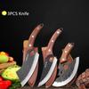 WXCOO Forged Butcher Bone Cutter Kitchen Knife Stainless Steel with Sheath 1~8pcs Chef Fruit Knives Scissor BBQ Cooking Boning