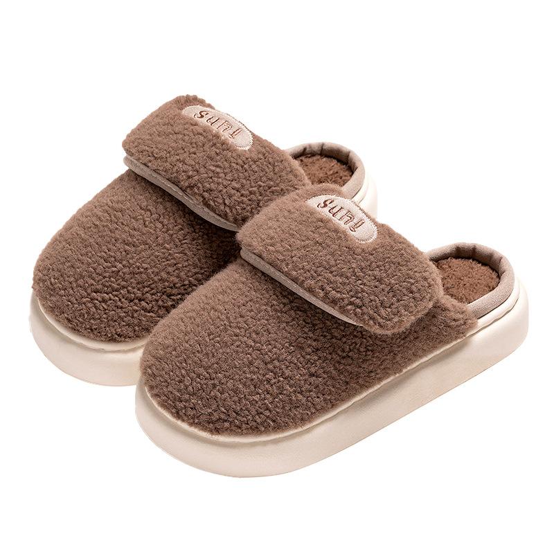 

Зимние простые домашние хлопковые тапочки для дома, швабра для пола, теплые, удобные, с толстой подошвой, можно носить на улице 44-45 (suitable for 43-44)