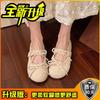 Pink Mary Jane 2025 early spring new ballet bow women's single shoes low-top flat women's shoes comfortable one pedal