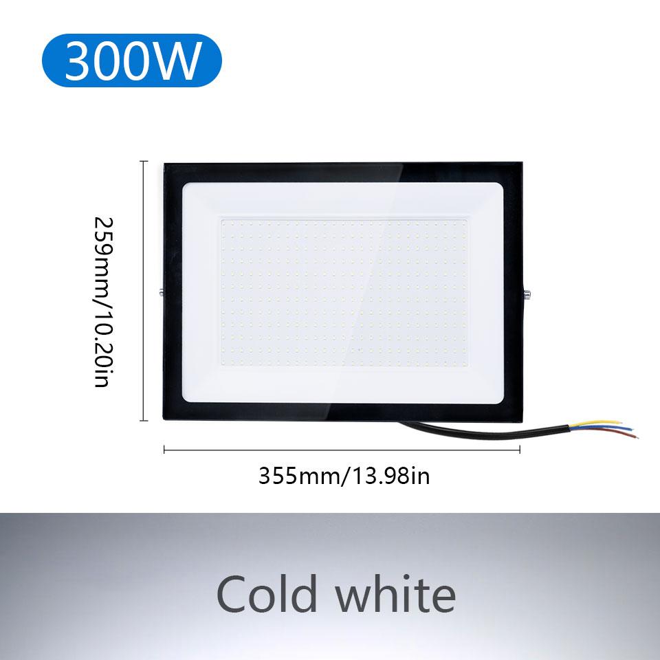 LED Flood Light Spotlight AC220V 100W 200W IP66 Waterproof LED Black Shell Garden Street Gate Wall Floodlights led floodlights