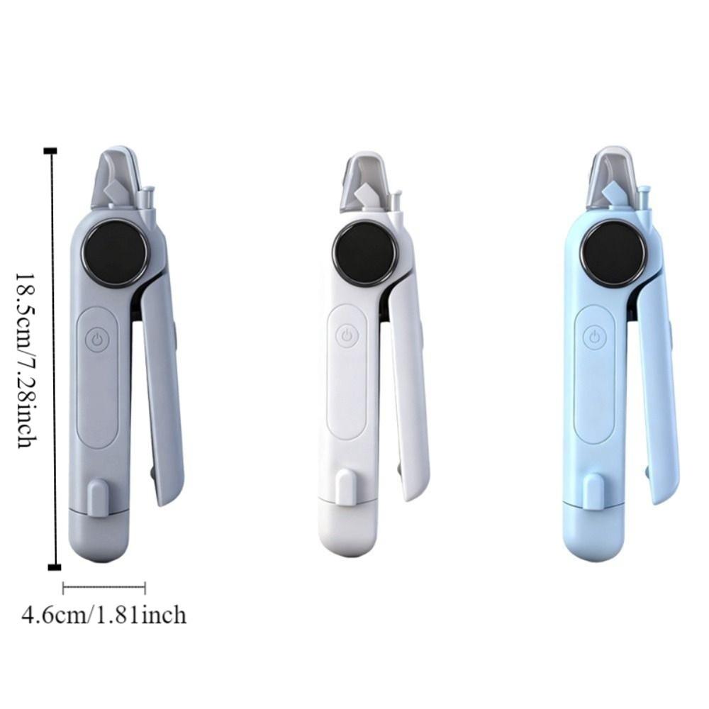 2-in-1 Cat Nail Grinder Quiet Operation LED Dog Nail Trimmer USB Rechargeable Splash Guard Nail Grooming Tool