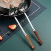 Long Wooden Handle Skimmer Soup Spoon Ladle Serving Tablespoons Stainless Steel Tableware Kitchen Items All with Free Shipping