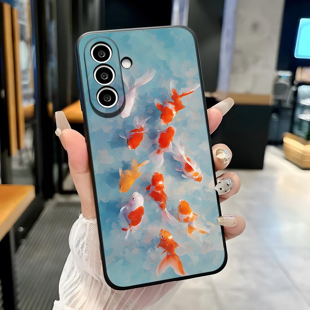 

Funny Goldfish Phone Case For Samsung S25 Plus S20 S20 Plus S22 Ultra S23 FE S21 Plus S21 Ultra Soft Cover Samsung S22 Ultra