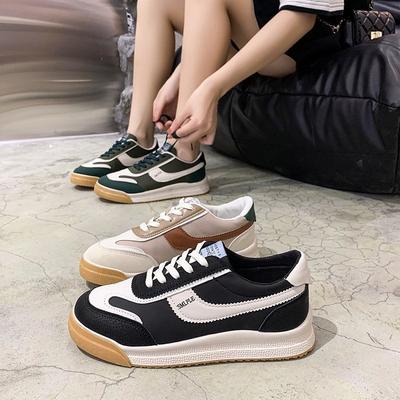 Sneaker à lacets assortie en couleurs Femme Automne Nouveau Plat Cortez Chaussures de course pour écolière Escarpins décontractés Femme