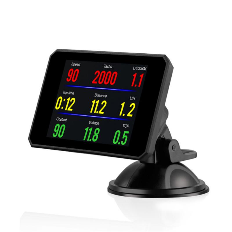 Trip Computer Hud Obd2 Gauge Speed Voltage Meter Fuel Water Temp Universal Car