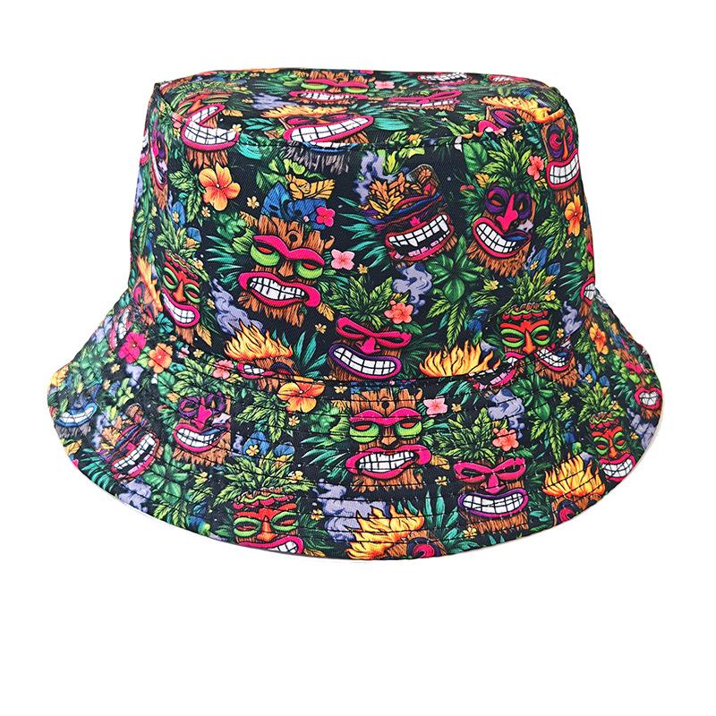 Creative Unisex Double-Sided Cotton Bucket Hat – Versatile Outdoor Sun Protection Accessory