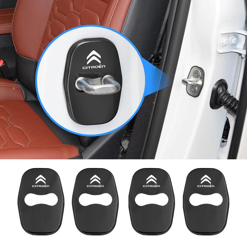 4 Bucăți Capac Blocare Ușă Mașină Accesorii Protecție din Oțel Inoxidabil Pentru Citroen C1 C2 C3 Vts C4 Saxo C4L C5 C6 C8 Xsara Picasso