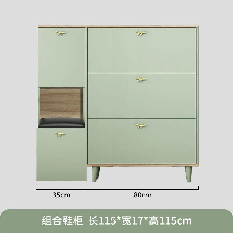 Home Ultra-thin Shoe Cabinet Entrance Porch Simple Modern Small Apartment Narrow Storage Stool Shoe Rack Organize Furnitur