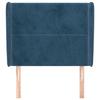 VidaXL Tête de lit avec oreilles Bleu foncé 103x23x118-128 cm Velours3117862