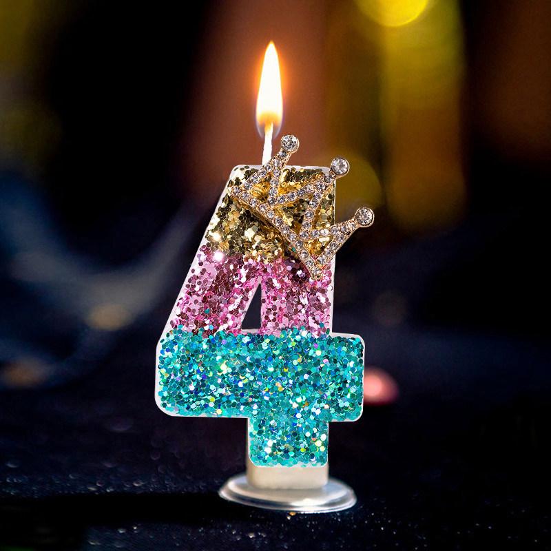 Creative Crown Birthday Number Candles - Adult & Kids Cake Decoration Topper
