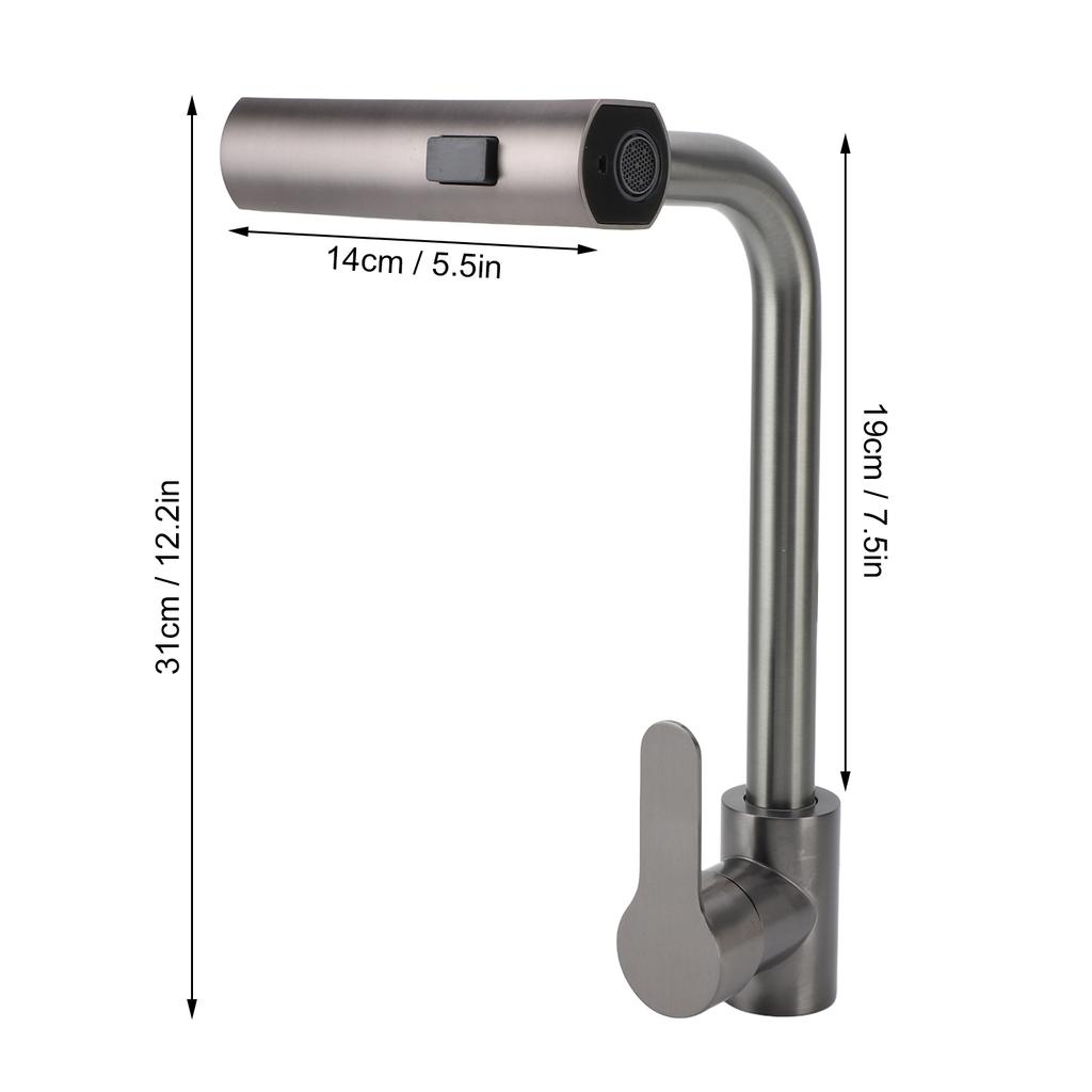 Sink Faucet Rotatable 3 Function Sprayer Single Handle Hot Cold Water Kitchen Faucet for Home Single Handle Kitchen Faucet