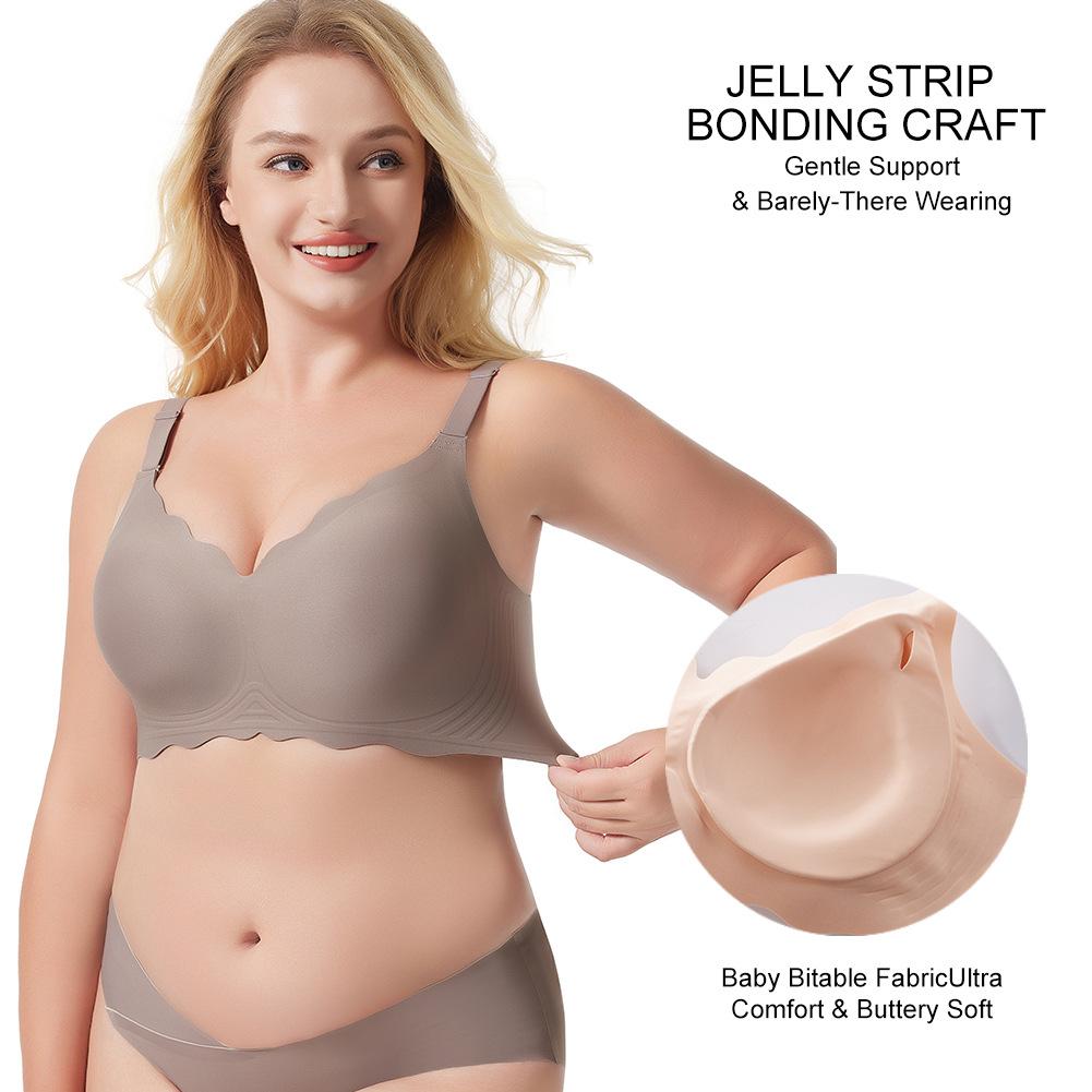 Fashionable Women's Lingerie: Wave-Patterned Seamless Push-Up Bra In Plus Size for Women - Flattering Silhouette and Slimming Effect