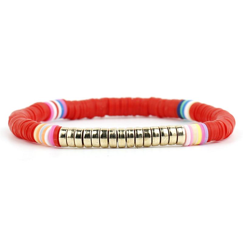 Bohemian Multi-color Polymer Clay Bracelets