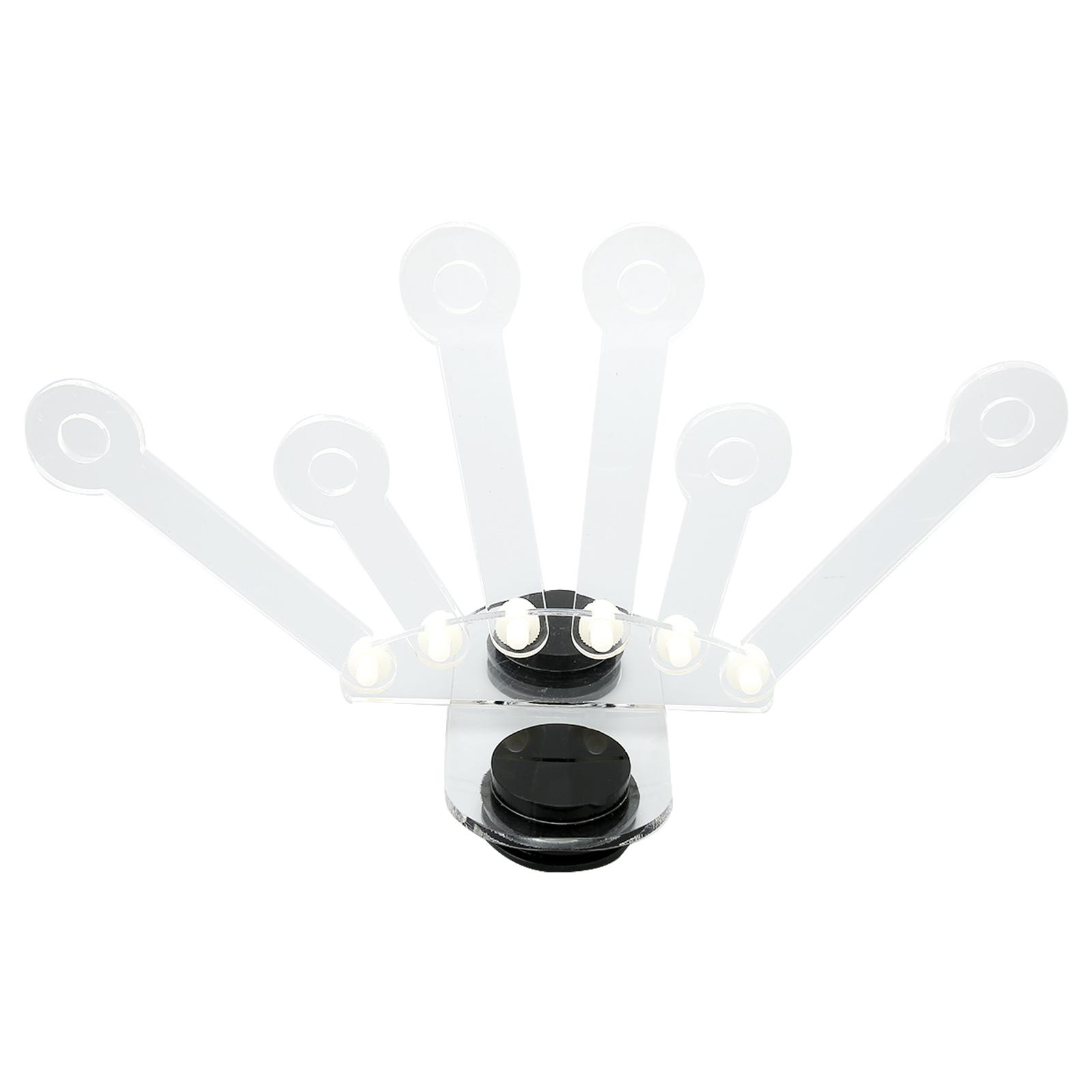 Aquarium Acrylic Coral Holder 6 Holes Magnetic Suction Cups Transparent Fish Coral Frag Rack with 6 Claw