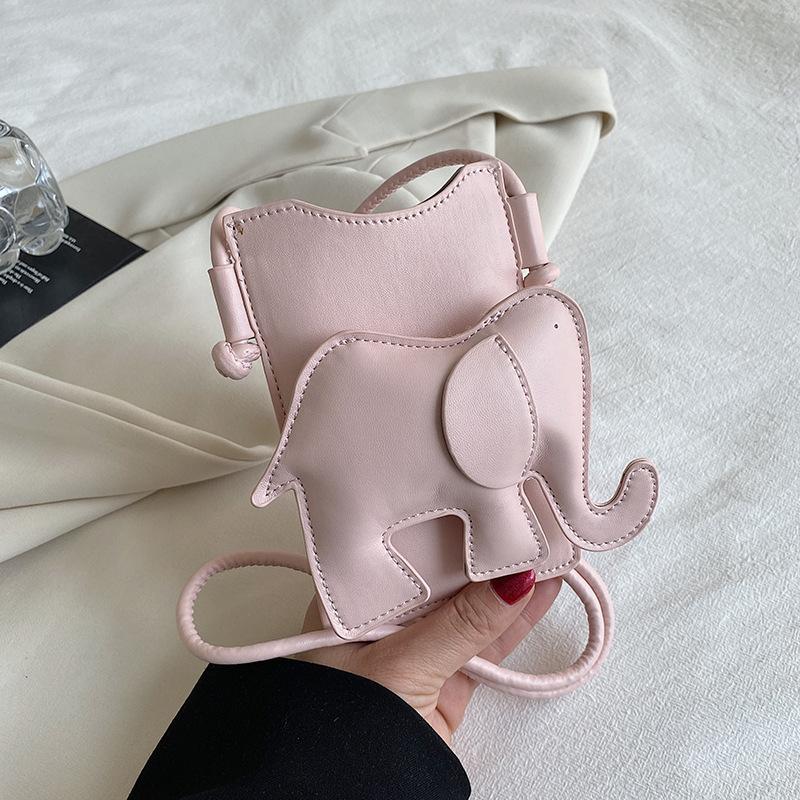 1 Stück Luxus Münzbörse Leder Mini Elefant Umhängetasche Personalisierte Handytasche Niedliche Kleine Umhängetasche Für Damen