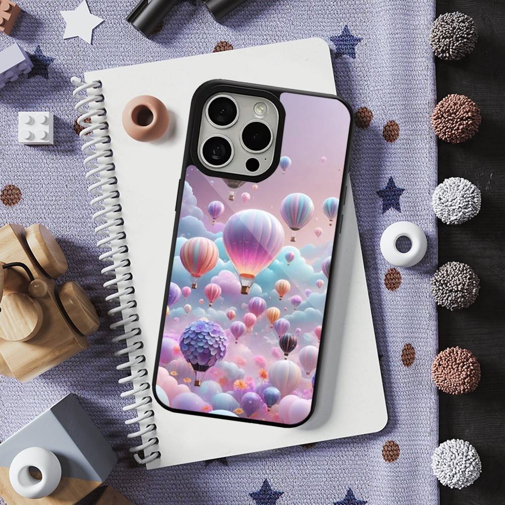Romantic Hot Air Balloon Case For iPhone 13,12,11,16,15,17,14,Pro,Max,Plus,Mini, For Magsafe,Magnetic Wireless Charging