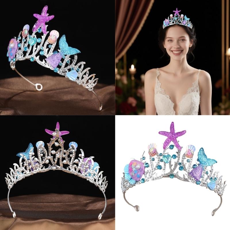 Barockstil Ozean Infanta Kopfschmuck Verbundmetall Accessoire für Hochzeiten Partys Fotografie