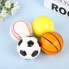63mm Foam PU Fidget Stress Relief Ball - Fun Soothing Elastic, Tennis/Soccer/Basketball/Baseball Designs for Daily & Outdoor Use