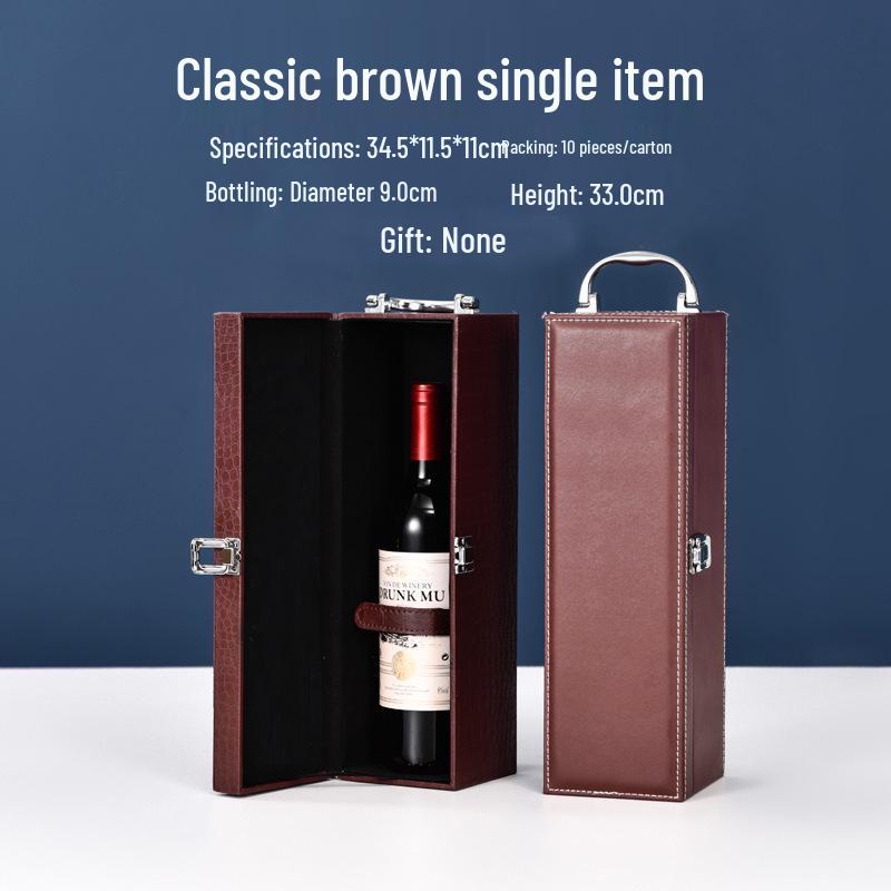 

Single Bottle Red Wine Leather Gift Box for Packaging