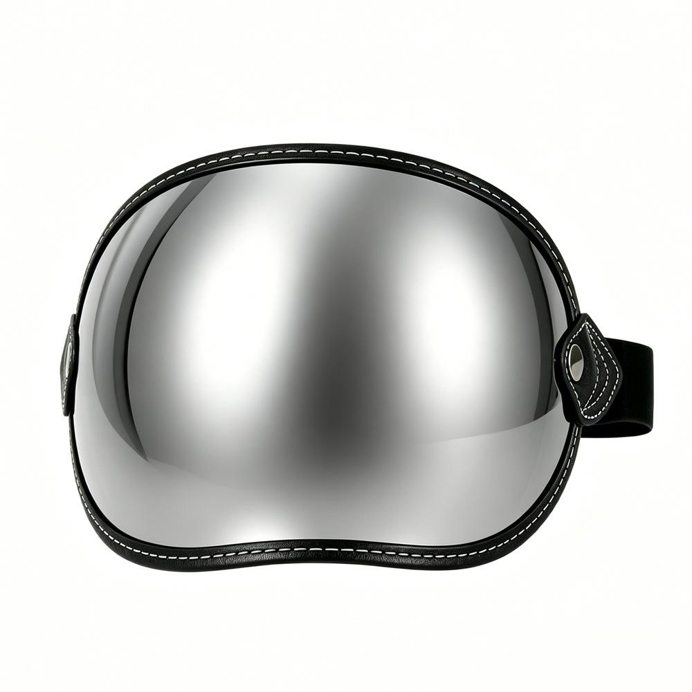 Bubble Mirror Vintage Classic Helmet Mask Motorcycle Goggles Cruise Car 3/4 Helmet Riding Goggles