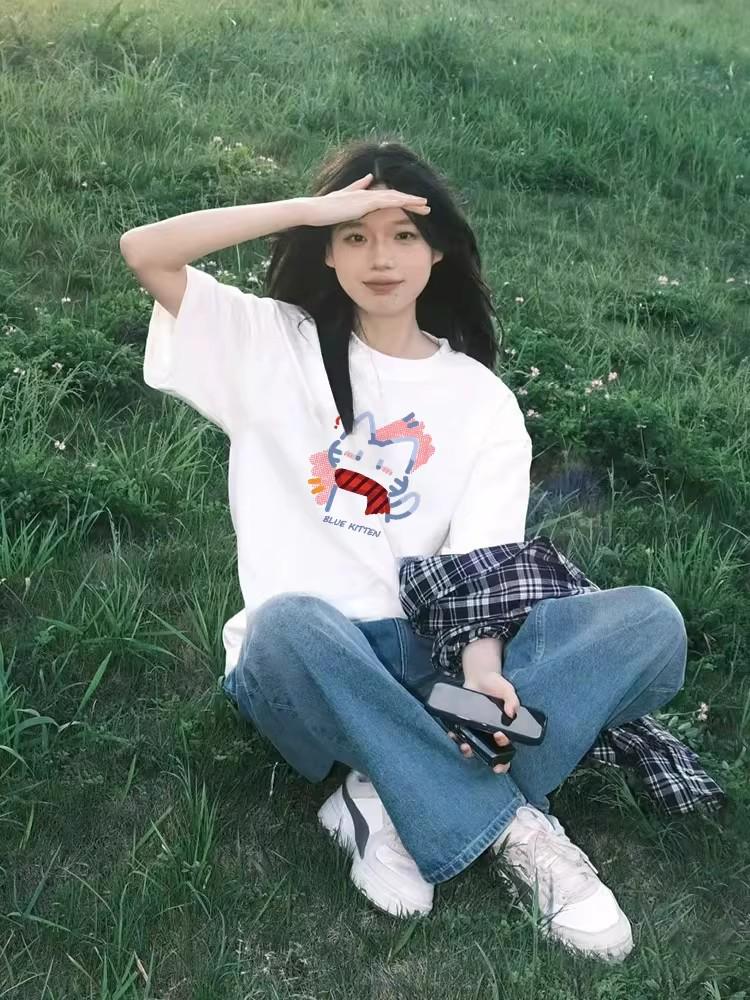 Trendy Women's Pure Cotton Short-Sleeve T-Shirt - 2026 Summer Style, Unique Design