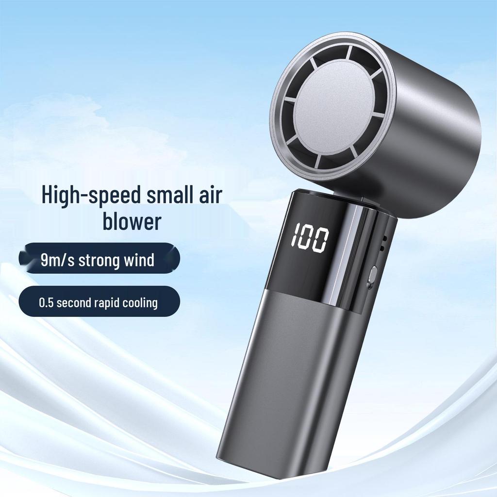26-Speed Portable Digital Handheld Fan with Long Battery Life, USB Charging, and Silent Operation