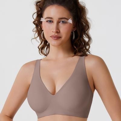 Intimo Donna Europeo e Americano Senza Cuciture e Senza Ferretto, Reggiseno a Coppa Piena Comodo e Sottile