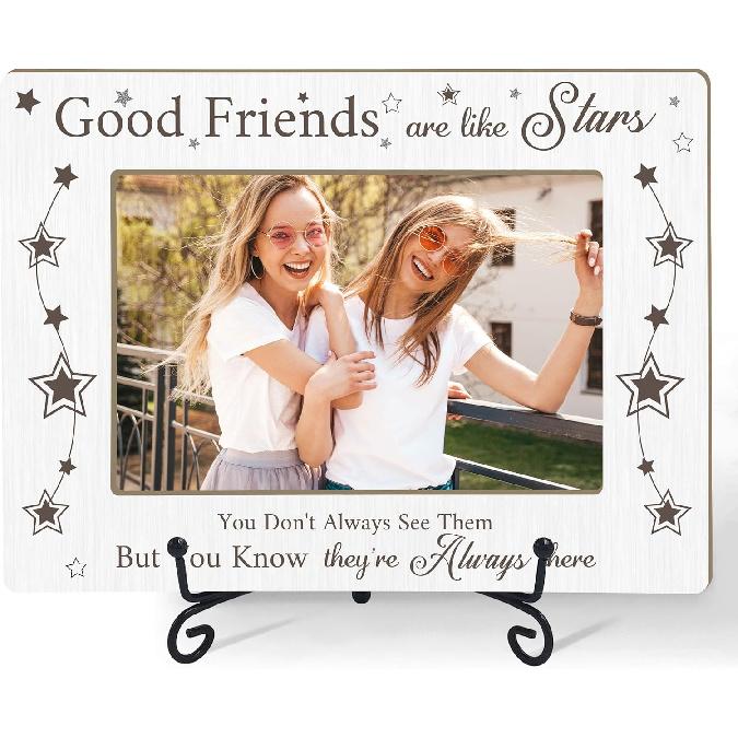 Best Friend Picture Frame, Friends Picture Frame, Friends Frame - Good Friends Are Like Stars Gifts, Birthday Graduation Gifts (4x6 Horizontal) -S14 Good Friends Are Like Sta