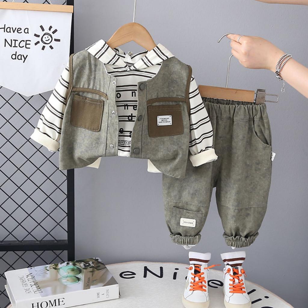 Kids Casual Long-Sleeve Set, Comfortable Daily Wear Outfits