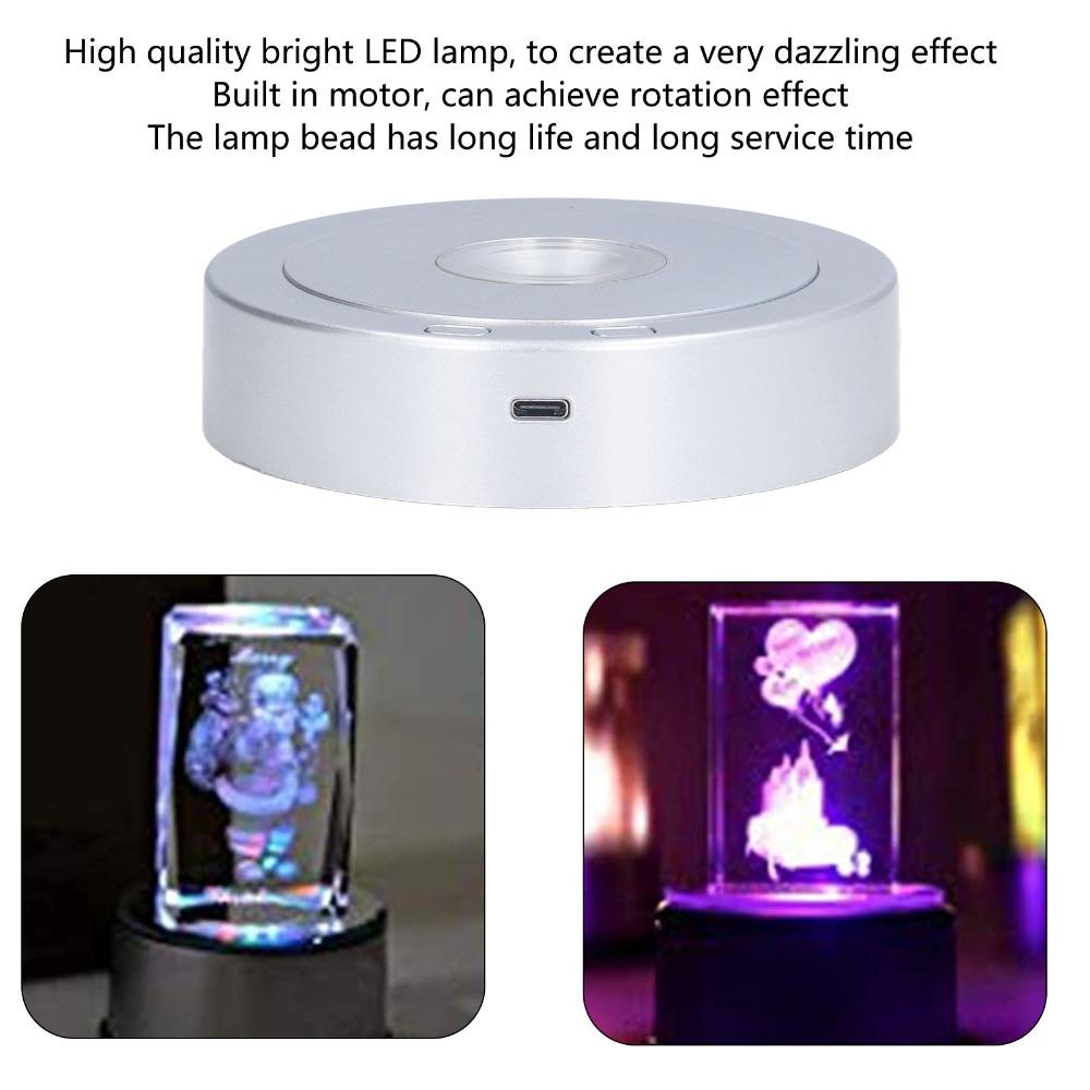 USB or Battery Powered LED Display Base Colorful Light Light Display Base  Holiday Party Decoration