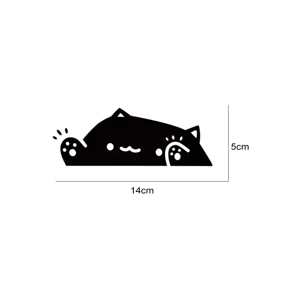Adesivo per Auto Gatto Carino 14x5cm Kitty Anime Pellicola Vinilica Decalcomania per Carrozzeria Auto Paraurti Finestrini Moto Laptop Muro Accessori Auto